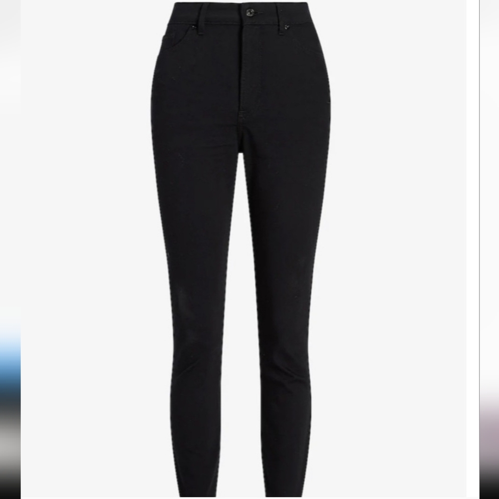 EXPRESS SKINNY HIGH RISE JEANS SUPERSOFT STRETCH BLACK CURVY 00 REGULAR NEW